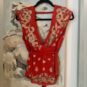 Beautiful Free People sequin top XS